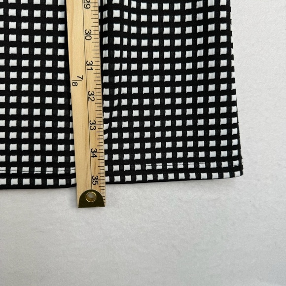 Tabitha Black White Check Print Sleeveless Mini Dress Womens Size 6 Zip Closure - Picture 8 of 10